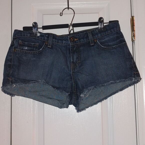 Forever Premium denim jean rough hem short shorts Sz 30 - Picture 1 of 7